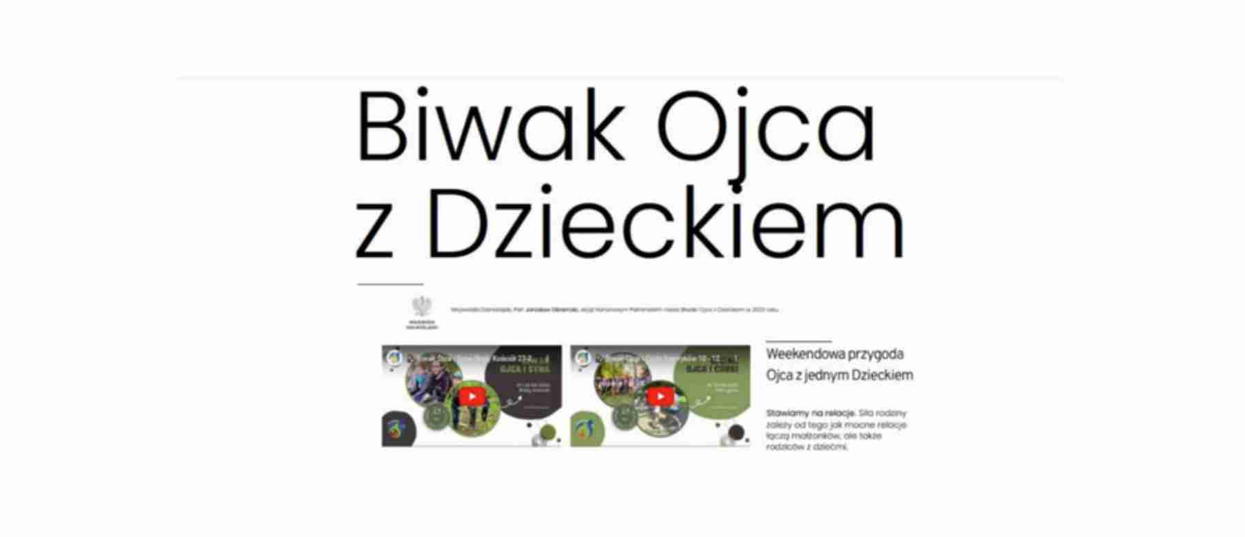 Read more about the article BIWAK OJCA Z DZIECKIEM – wakacje 2023