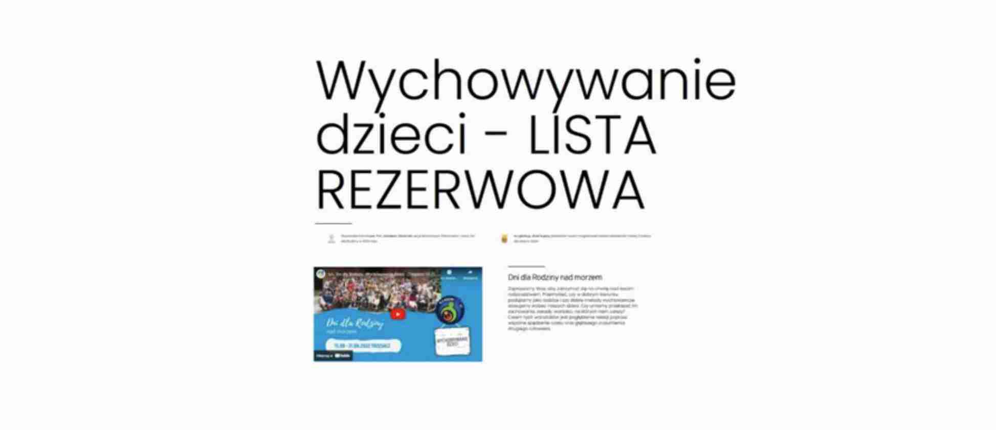 Read more about the article WYCHOWANIE DZIECI – wakacje 2023